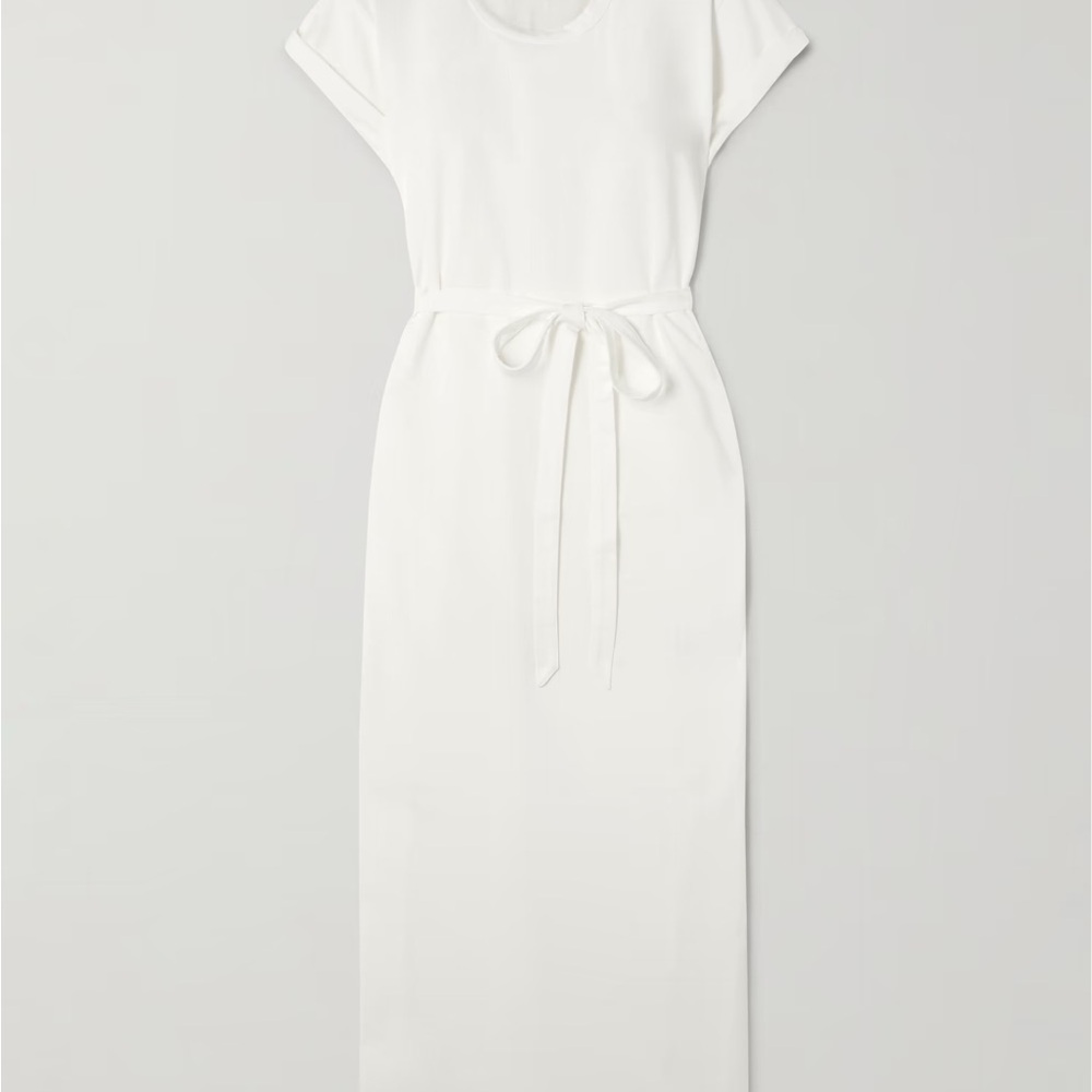 La Ligne classic crisp white t shirt dress